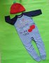 Английски детски ромпър с шапка , снимка 1 - Бебешки гащеризони - 39367125