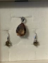 Сребърен комплект обици и медальон със Султанит , снимка 8