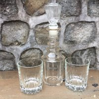 Ретро, стъклени чаши, бутилки за ракия,, снимка 3 - Чаши - 40710140