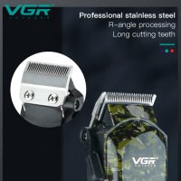 VGR V-126 Камуфлажна Професионална жична машинка за подстригване и тример за мъже , снимка 7 - Машинки за подстригване - 42291993