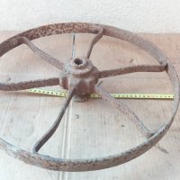 масивно метално ковавано възрожденско колело от каруца, файтон, снимка 9 - Антикварни и старинни предмети - 39259910