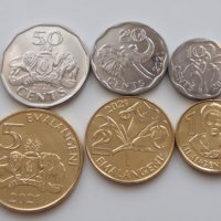 сетове монети (Есватини, Мавритания, Сао Томе и Принсипи, Таджикистан, Туркменистан), снимка 1 - Нумизматика и бонистика - 41816055