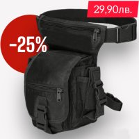 Тактическа чанта за бедро, Черен цвят, снимка 1 - Екипировка - 41589114