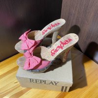 Replay оригинални дамски обувки от корк с кутия, снимка 2 - Дамски обувки на ток - 39438832