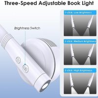 Нова Светлина за четене на книги за врат с вентилатор Подарък, снимка 2 - Друга електроника - 42426668