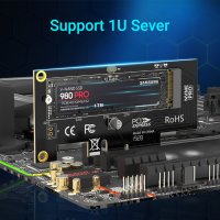 Адаптерна платка M.2 (M2) SSD NVME към PCI-E 4.0/3.0, снимка 3 - Кабели и адаптери - 41956904