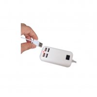 USB ЗАРЯДНО / 4 ПОРТА / 220V, 3A, 15W - код 15W 4-Port, снимка 4 - Друга електроника - 34293497