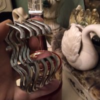 Масивна сребърна гривна ръчна изработка , снимка 4 - Гривни - 39674342