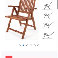 deuba de jardim venda 2 бр трапезни или градински дървени  стол / столове -цена 102 лв за брой  -100, снимка 1 - Столове - 41972791