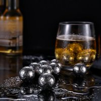 Food-Grade 304 SS Stainless Steel Whisky Stones Метални Ледчета Уиски Ракия Джин Водка Бира Коктейли, снимка 7 - Сервизи - 41381862