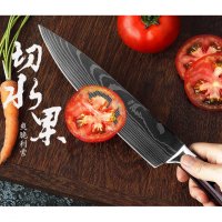  готварски ножове от дамаска стомана с подаръчна кутия, снимка 5 - Прибори за хранене, готвене и сервиране - 34747746
