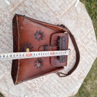 Стара дамска кожена чанта #21, снимка 4 - Антикварни и старинни предмети - 41964658