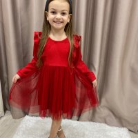 Червена рокля, снимка 2 - Детски рокли и поли - 44338635