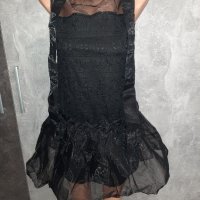 Нова черна рокля с панделка, снимка 2 - Рокли - 42477889