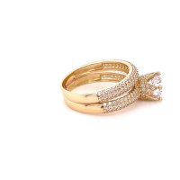 Златен дамски пръстен 4,76гр. размер:55 14кр. проба:585 модел:21850-1, снимка 2 - Пръстени - 44198547