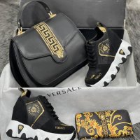 Дамска чанта портфейл и кецове Versace код 131, снимка 1 - Дамски ежедневни обувки - 34543199