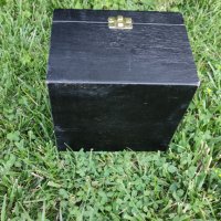 Черна дървена кутия с мека облицовка, снимка 3 - Други - 41085793