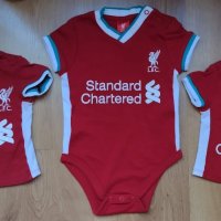 Liverpool - комплект футболно боди и футболни бебешки тениски на Ливърпул , снимка 1 - Бодита за бебе - 41946497