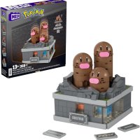 MEGA Pokémon Action 350 части сглобяема фигура Dugtrio с изскачащо движение за колекционери, HTH73, снимка 1 - Други игри - 44498277