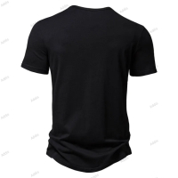 Мъжка едноцветна лятна тениска с къс ръкав, 4цвята , снимка 4 - Тениски - 44776441