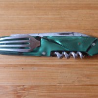 Джобно ножче 6 инструмента с виличка зелено с калъф Буковец, снимка 8 - Антикварни и старинни предмети - 44423146