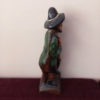 Фигура на ловец- дърворезба , снимка 5 - Антикварни и старинни предмети - 41933082