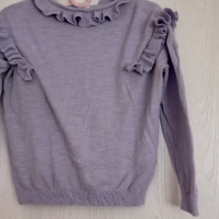 MANGO Тънък пуловер с къдрици, 116-122см., снимка 2 - Детски пуловери и жилетки - 36324496