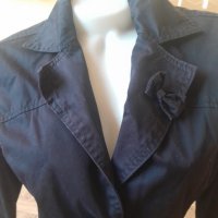 Дамско черно сако с панделка, снимка 2 - Сака - 42058185