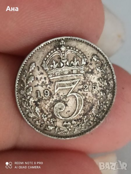 3 пенса 1925 г Великобритания , снимка 1