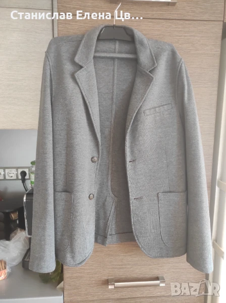 Мъжко сиво сако трико , снимка 1