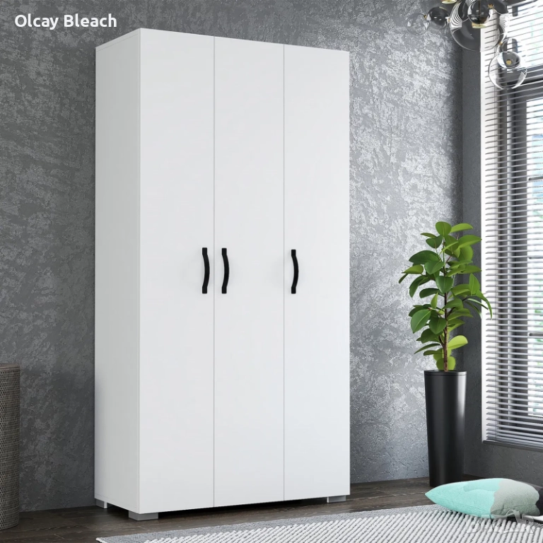 Гардероб EcoRoom Milano White - 177см, снимка 1