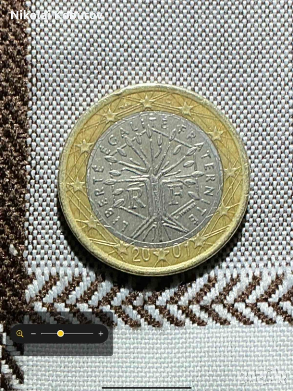 Рядка монета от 1 Евро - Франция, Дървото на живота, снимка 1