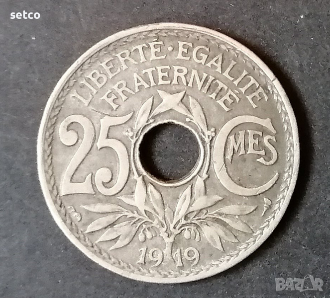 Франция 25 сантима 1919  с248, снимка 1