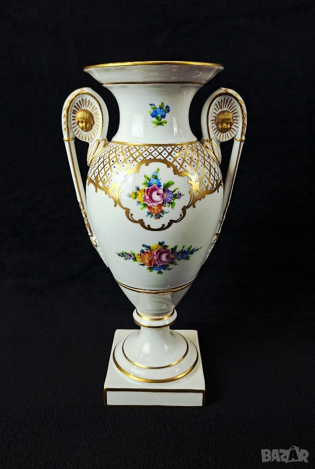 Вазя с амфорна форма - Carl Thieme, Potschappel, снимка 1