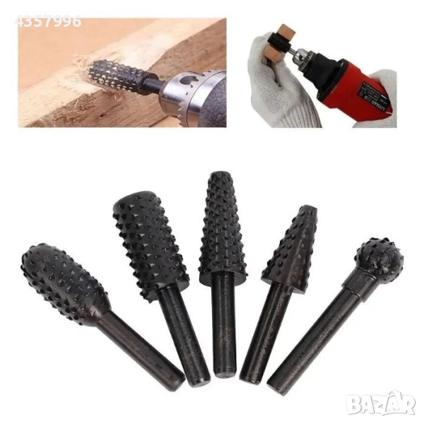 Комплект фрези за дърво - PA1287 - 5 бр. / к-т, снимка 1