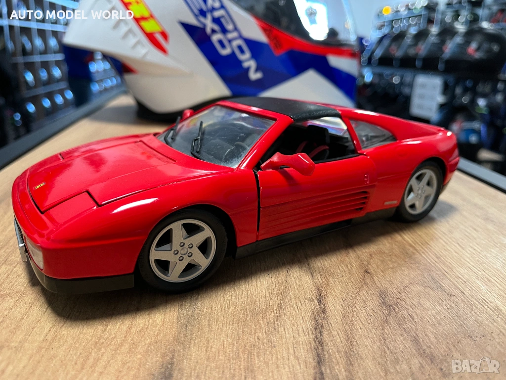 BBUARGO колекционерски модел FERRARI 348 TS 1989 г. 1:18 мащаб, снимка 1
