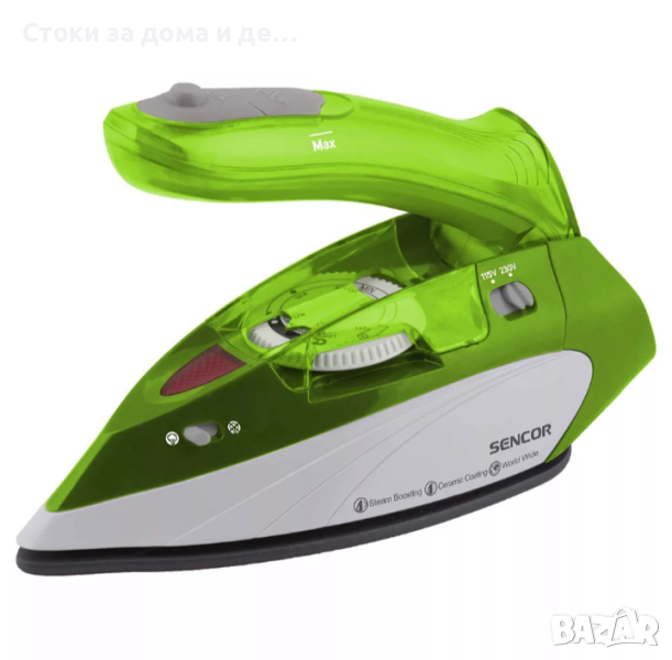 ✨Туристическа ютия SENCOR SSI 1050GR, 1100W, кабел 1,9м, Зелен/Бял , снимка 1