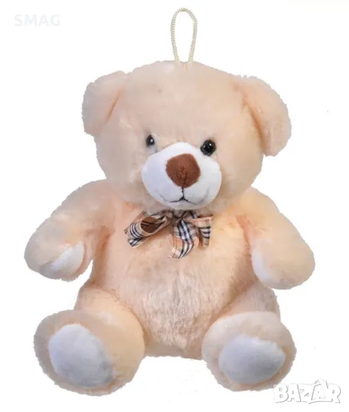 Плюшено мече бежова панделка 22 см S_1126186, снимка 1
