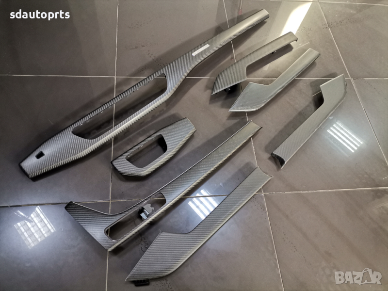 Нов OE Carbon Matt Audi A4 S4 RS4 8W A5 S5 RS5 F5 К-т Декоративни Лайсни 7 Части, снимка 1
