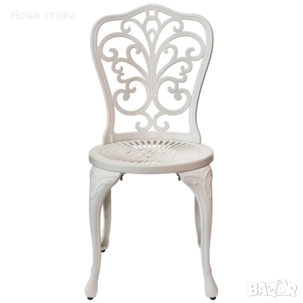 Градински стол цвят бял 43*50*87.5 см, снимка 1