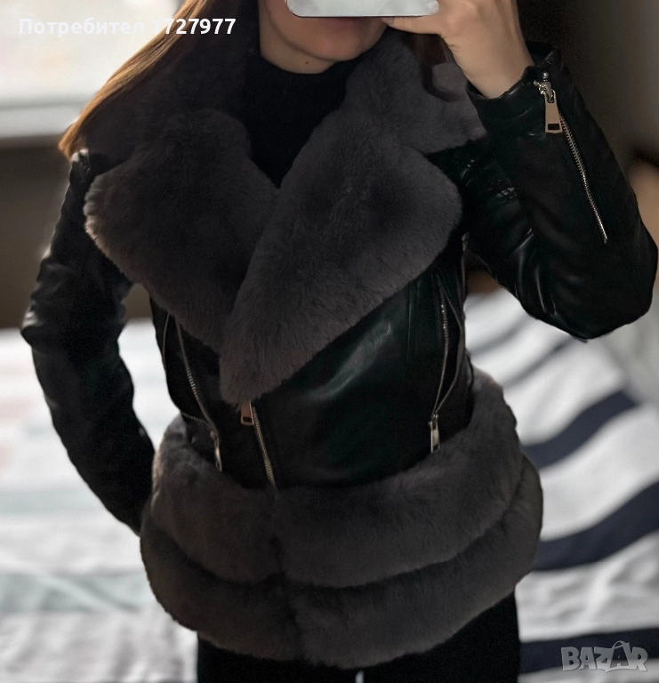 НОВО дамско яке с пух , снимка 1