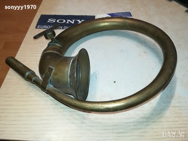 ТРЪБА КРЪГЛА МЕД МЕСИНГ ВНОС ФРАНЦИЯ 2509231835M, снимка 1