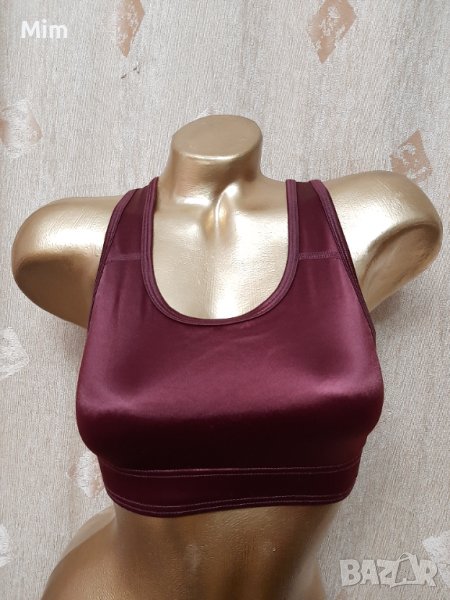 NEWBODY M Сатенено еластично бюстие бордо, снимка 1