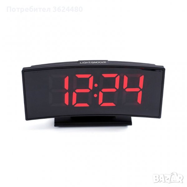 Дигитален часовник за настолно ползване с големи светещи цифри, снимка 1