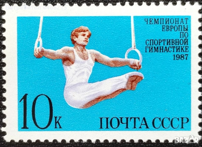 СССР, 1987 г. - самостоятелна чиста марка, спорт, 3*10, снимка 1