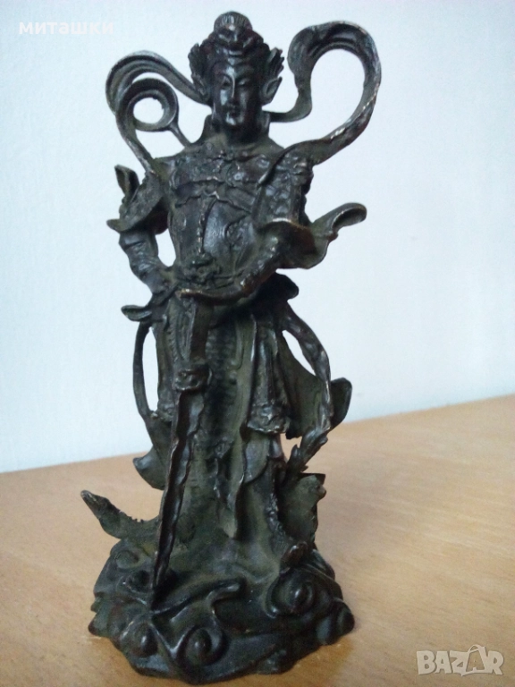 Бронзова , метална статуетка, снимка 1