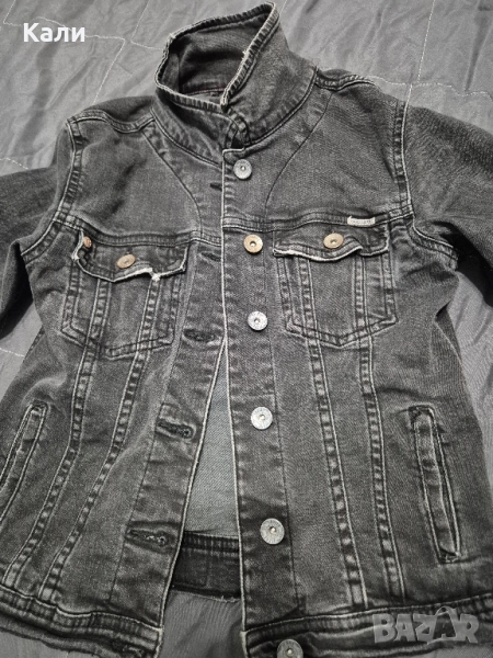 дамско черно дънково яке , снимка 1