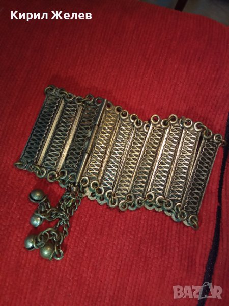 СТАРА БРОНЗОВА ПОСРЕБРЕНА ВЪЗРОЖДЕНСКА ГРИВНА със ЗВЪНЧЕТА 44321, снимка 1