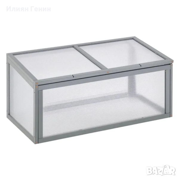 Оранжерия Outsunny от дърво и поликарбонат, снимка 1