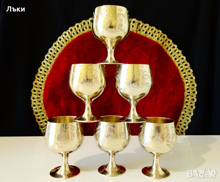 Английски чаши никелово сребро за ракия,коняк. , снимка 1